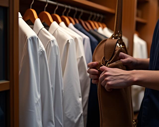 Sophisticated closet organization and wardrobe analysis